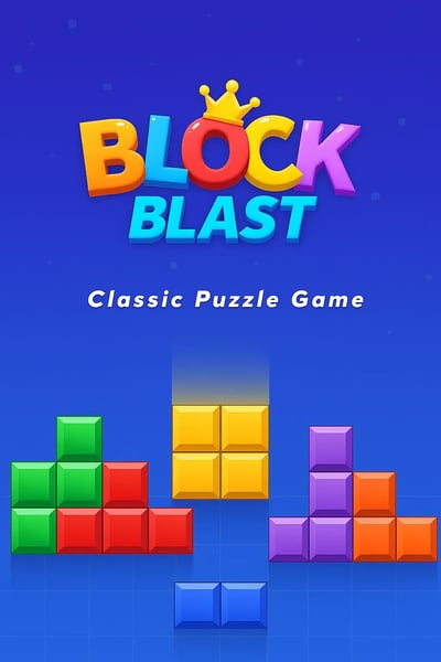 A screenshot of a classic puzzle game called Block Blast.